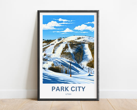 Park City Travel Poster - Ski Resort