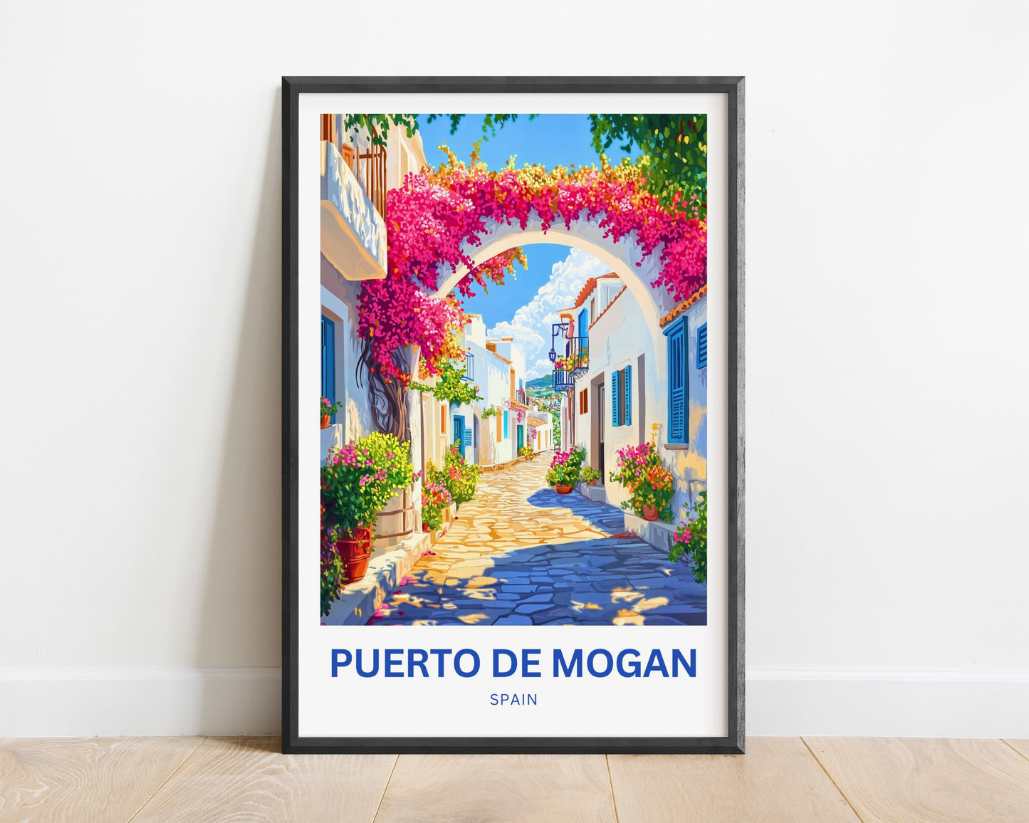 Puerto de Mogán Travel Poster - The Flowered Archway