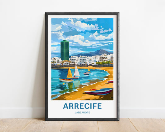 Arrecife Travel Poster- Lanzarote’s Urban Oasis