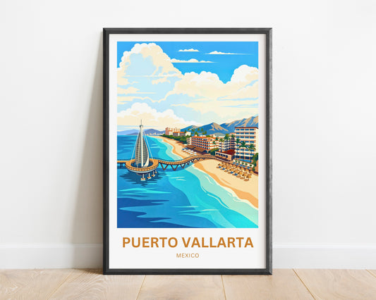 Puerto Vallarta  Travel Poster - by the Sea