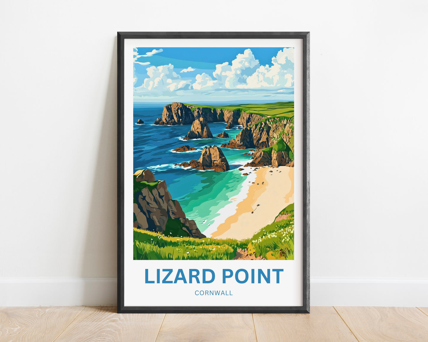 Lizard Point Travel Poster - Rugged Cliffs