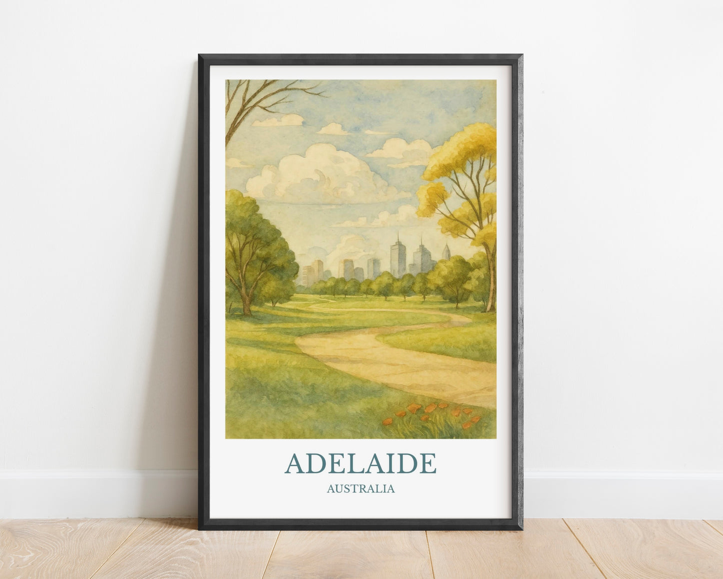 Adelaide, Watercolor design poster, Australia Print, Adelaide Wall Art
