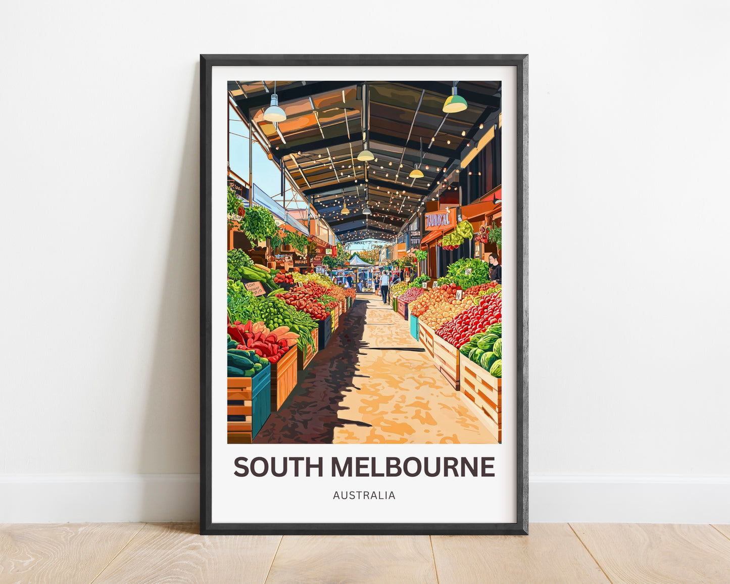 South Melbourne Travel Poster  - City Vibes, Local Market