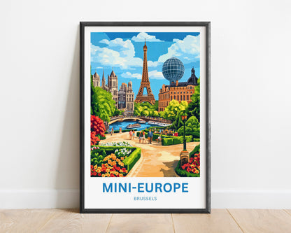 Mini-Europe Travel Poster- Europe’s Icons in Miniature