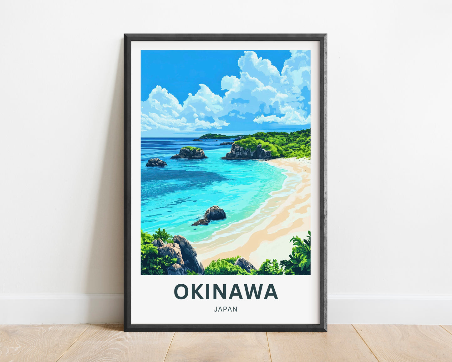 Okinawa Beach Travel Poster  - Japan Captivating Island
