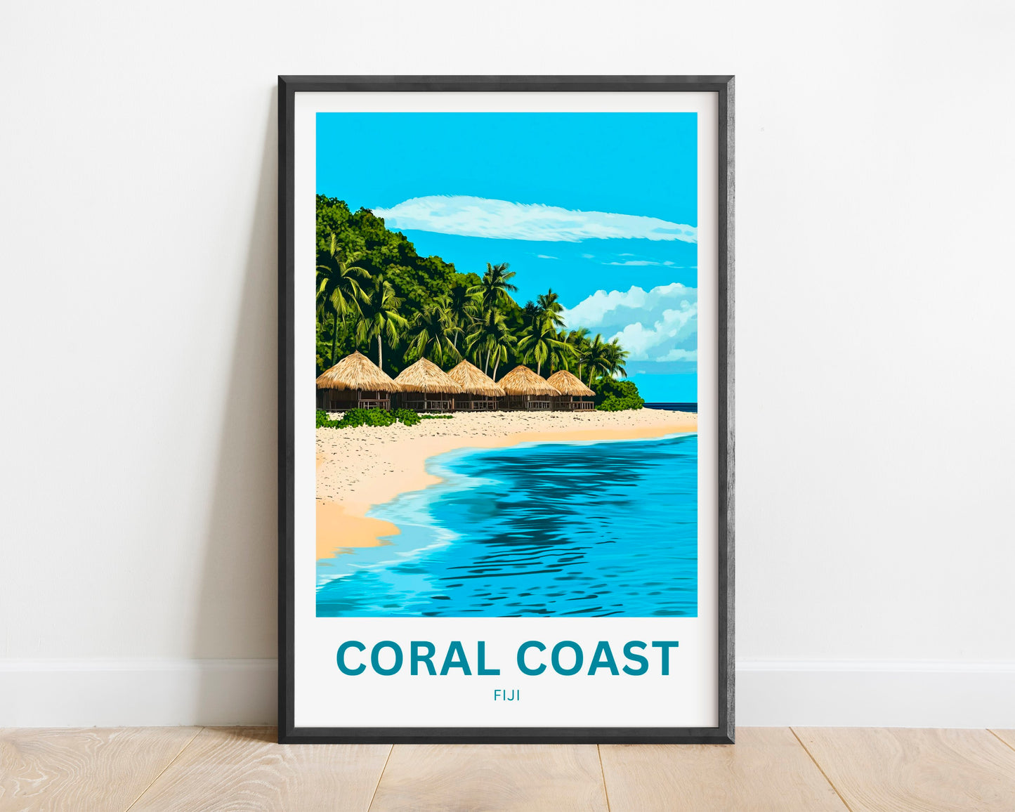 Coral Coast, Fiji Travel Poster - Pure Escape
