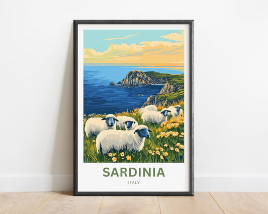 Sardinia Travel Poster - Heart of Sardinia