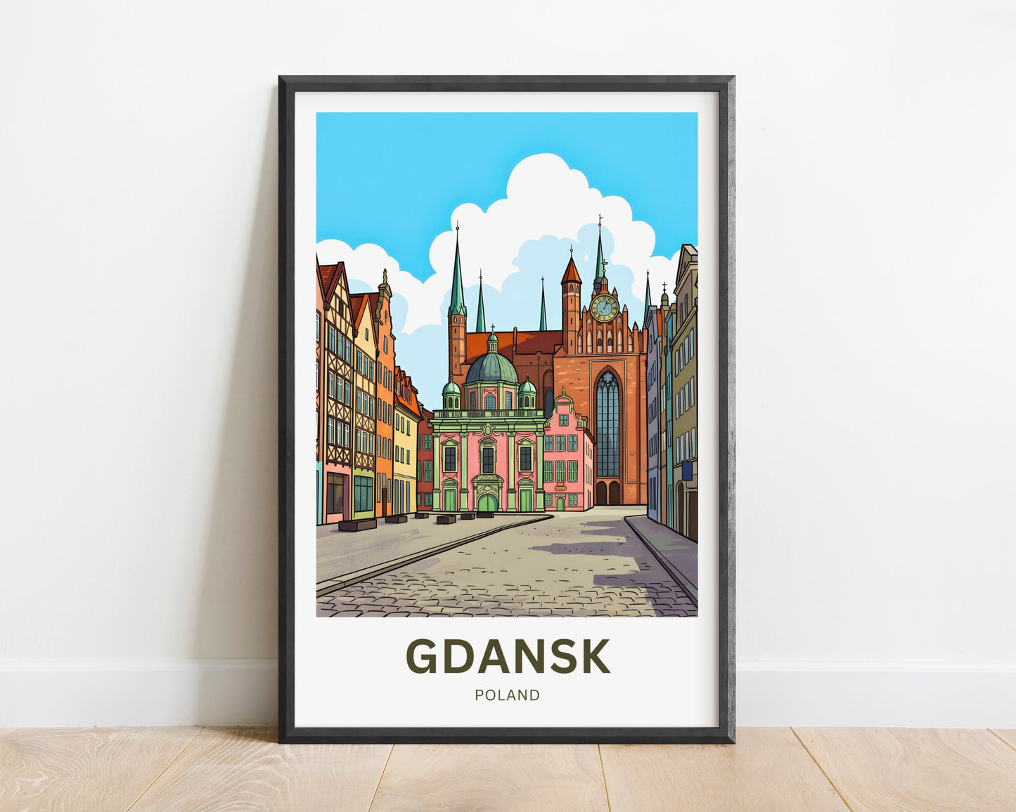 Gdańsk  Travel Poster -Cathedral Views
