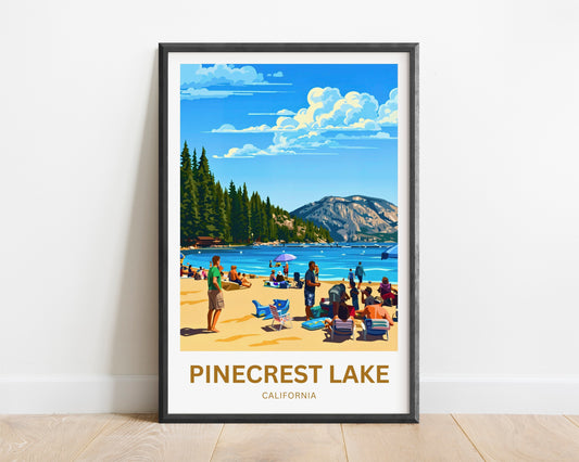 Pinecrest Lake Travel Poster - Summer Gateway