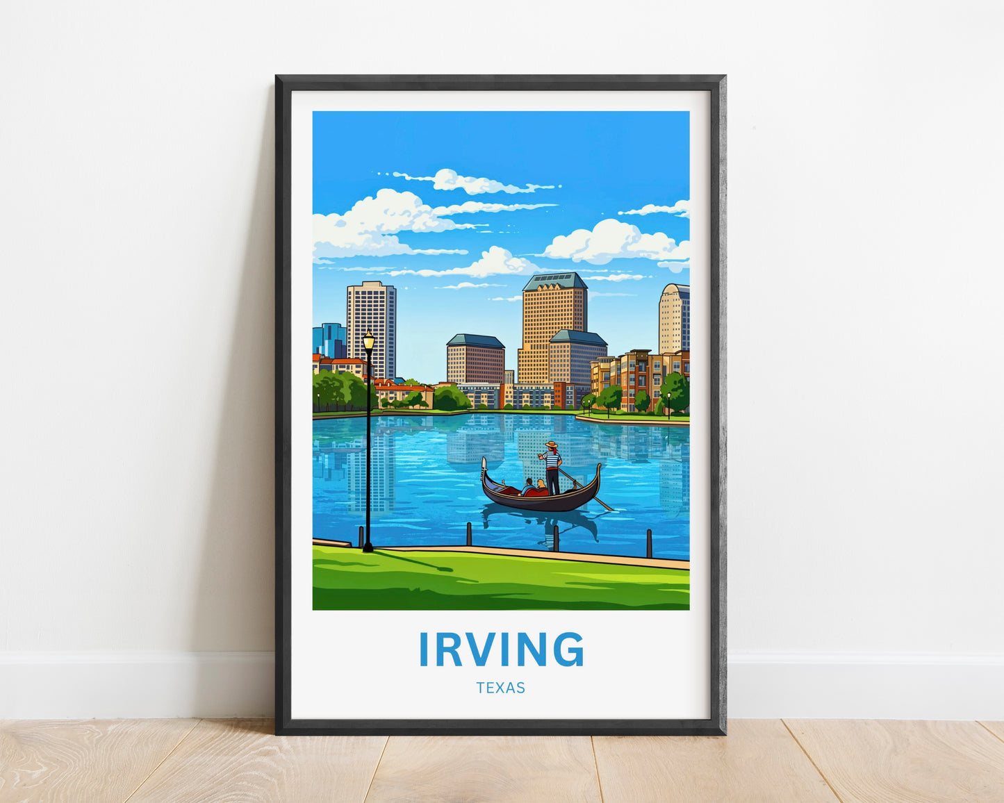 Las Colinas Irving, Texas Travel Poster - Waterfront