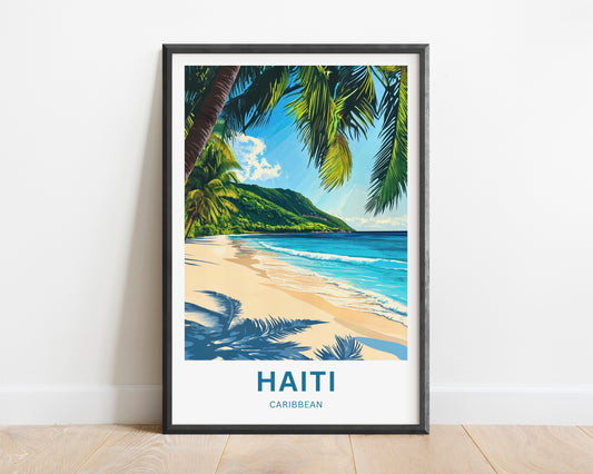 Haiti Travel Poster - Captivating Tropical Paradise of Caribbean