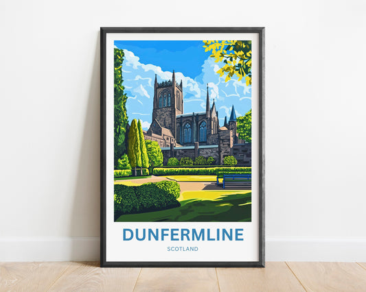 Dunfermline Travel Poster- Scotland Echoes of Kings
