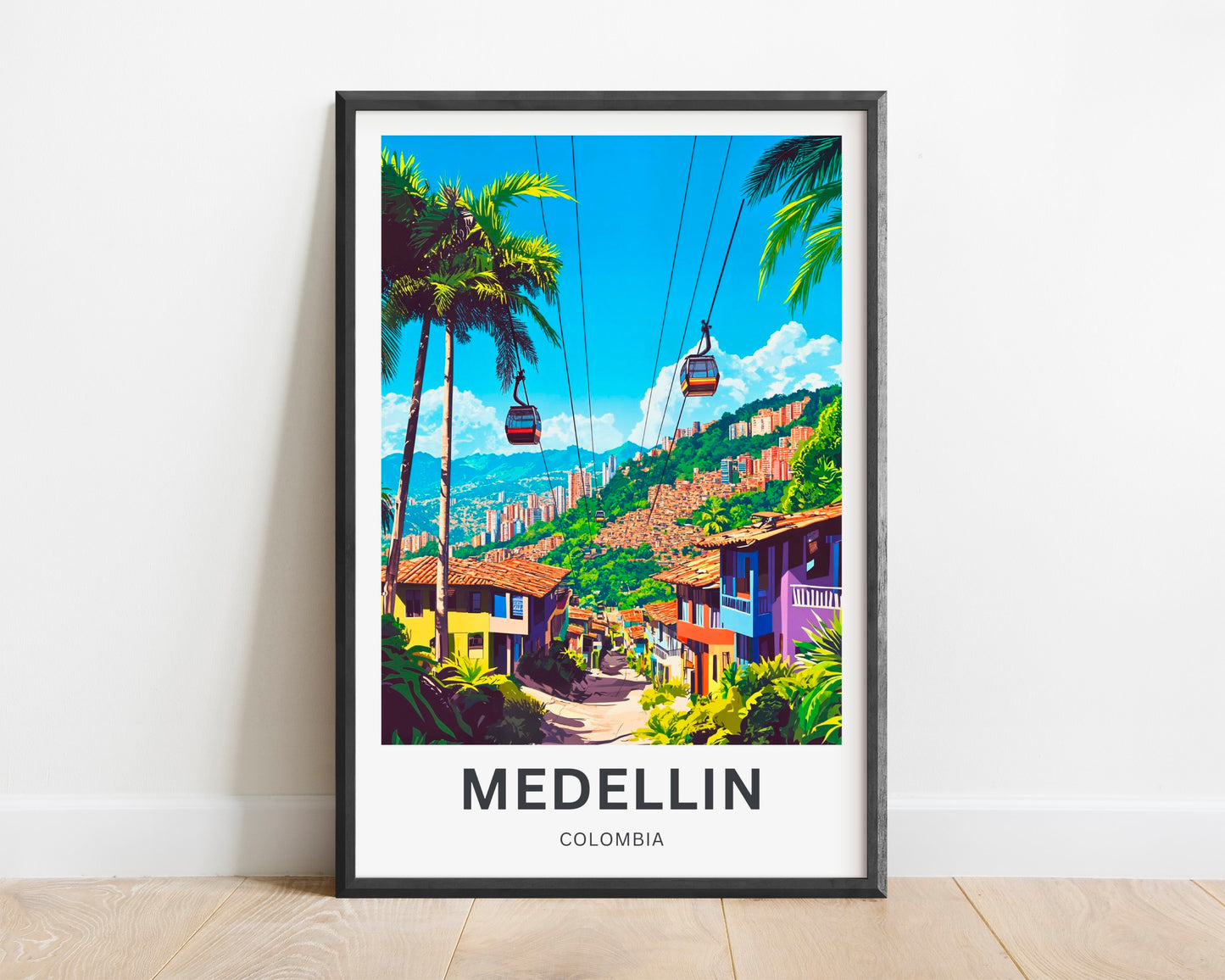 Medellín Travel Poster - Discover the Beautiful Nature View of Colombia