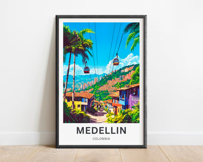 Medellín Travel Poster - Discover the Beautiful Nature View of Colombia