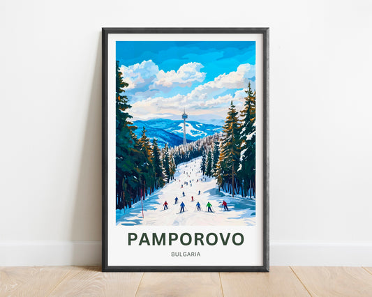 Pamporovo Travel Poster - Discover the Charm of Bulgaria Ski Resort