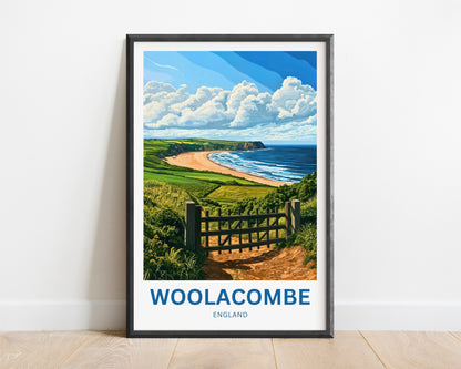 Woolacombe Travel Poster - Devon, England