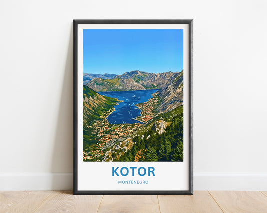 Kotor, Montenegro Travel Poster -   Captivating Beauty