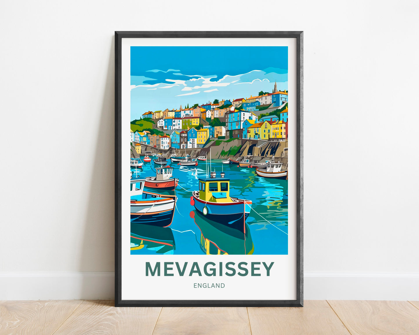 Mevagissey Travel Poster- England