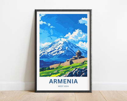 Armenia Travel Poster - Mount Ararat Majesty