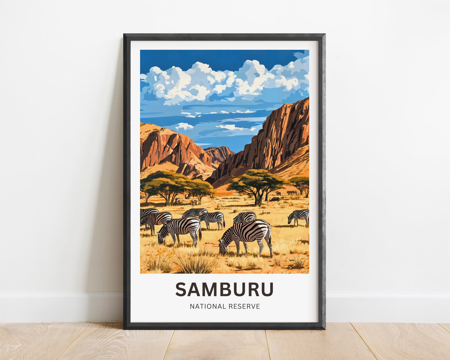 Samburu National Reserve Travel Poster - Wildlife Haven