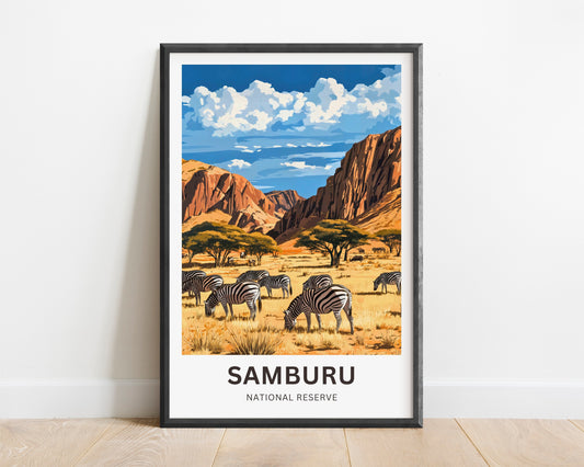 Samburu National Reserve Travel Poster - Wildlife Haven