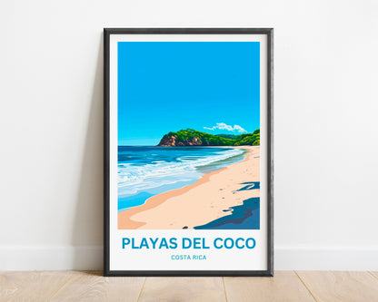 Playas del Coco Travel Poster  - Tropical Paridise in Costa Rica