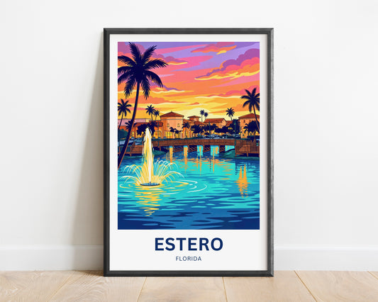 Estero Travel Poster - Golden Hour Escape
