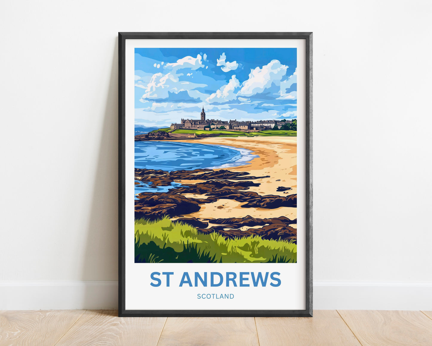 St. Andrews Travel Poster - Historic Coastal Village