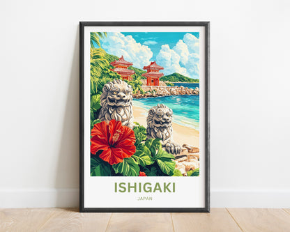 Ishigaki Travel Poster - Guardians of the Island Breeze