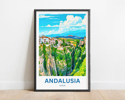 Andalusia Travel Poster - Olive Grove Lands