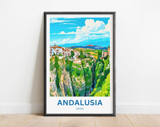 Andalusia Travel Poster - Olive Grove Lands