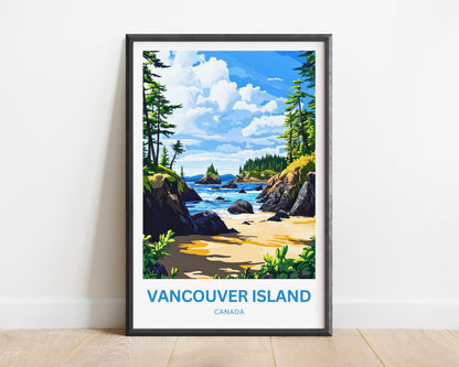 Vancouver Island Travel Poster - The Call of the Wild Coast