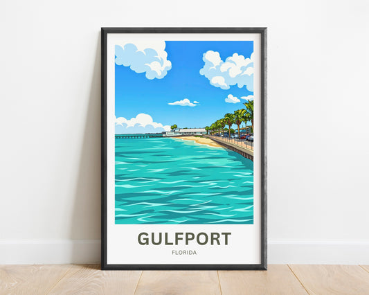 Gulfport, Florida Travel Poster - Coastal Living