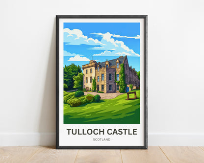 Tulloch Castle Travel Poster - Scottish Highlands