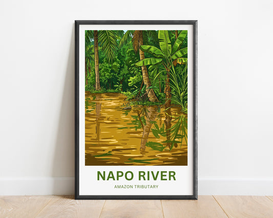 Napo River Travel Poster - Captivating Water Calmness