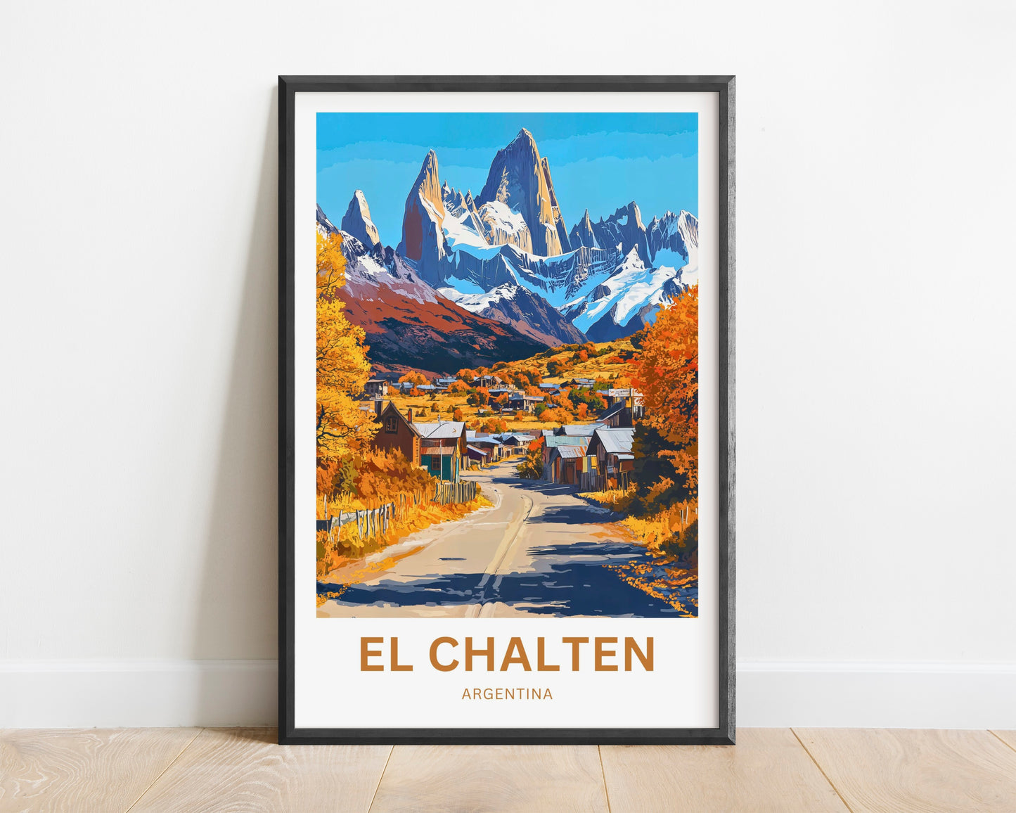 El Chalten Travel Poster - Captivating Mountains Villages
