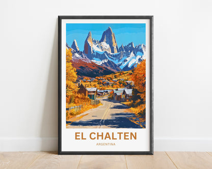 El Chalten Travel Poster - Captivating Mountains Villages