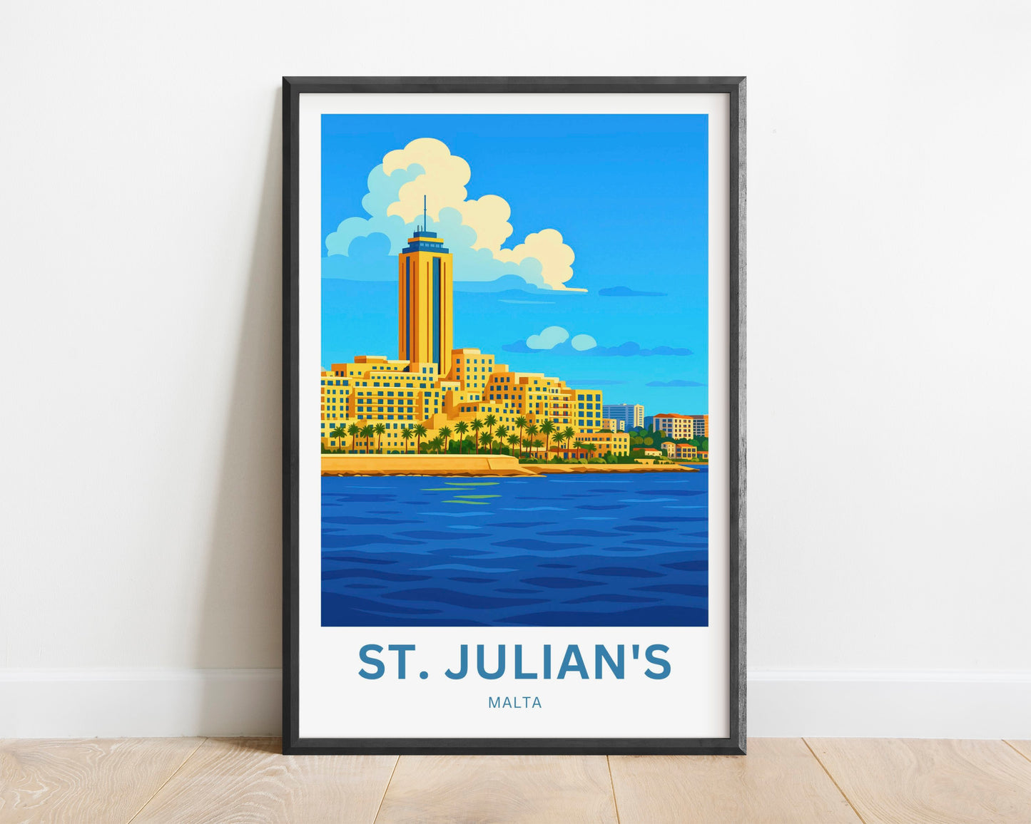St. Julian’s Travel Poster- Portomaso Views