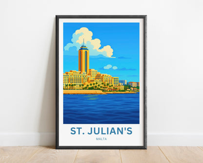 St. Julian’s Travel Poster- Portomaso Views