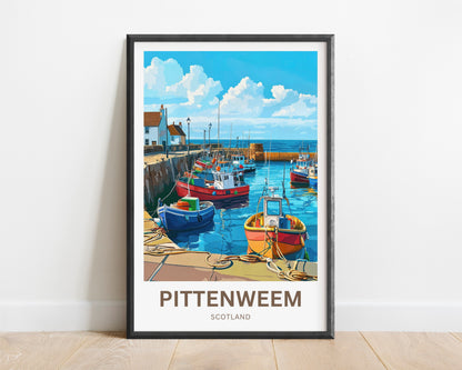 Pittenweem Travel Poster - Harbor of Scotland
