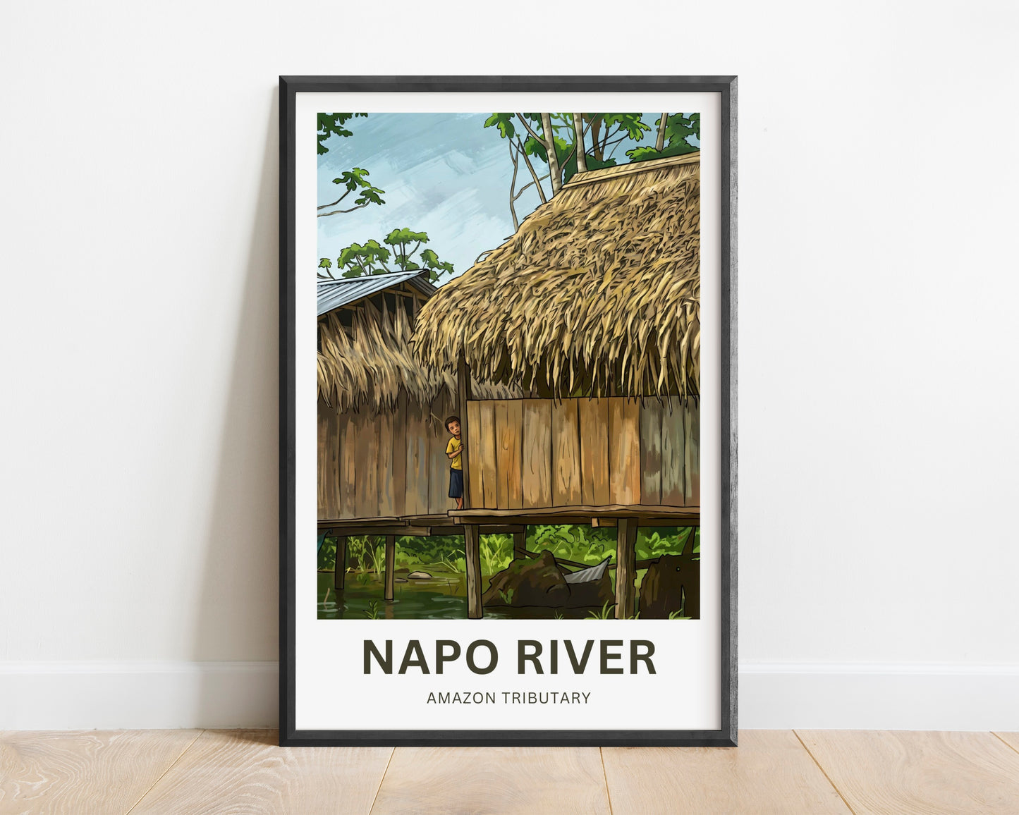 Napo River Travel Poster - Amazon Tributary Life