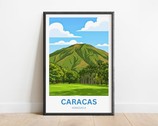 Caracas Travel Poster - Peaks View