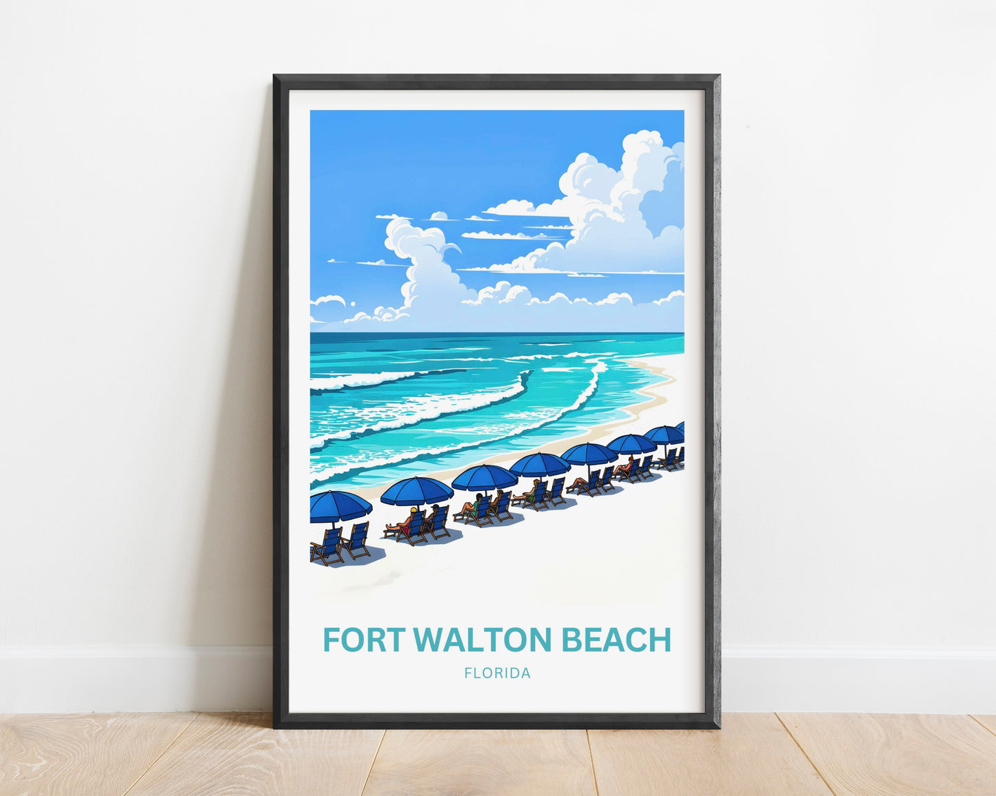 Fort Walton Beach Travel Poster - Sunsets & Sea Breezes