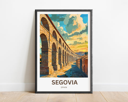 Segovia Travel Poster - Home of the Aqueduct