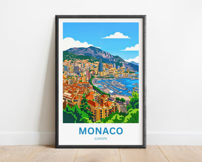 Monaco  Travel Poster - Iconic Coastline