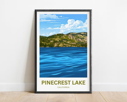 Pinecrest Lake Travel Poster - Nature’s Quiet Haven