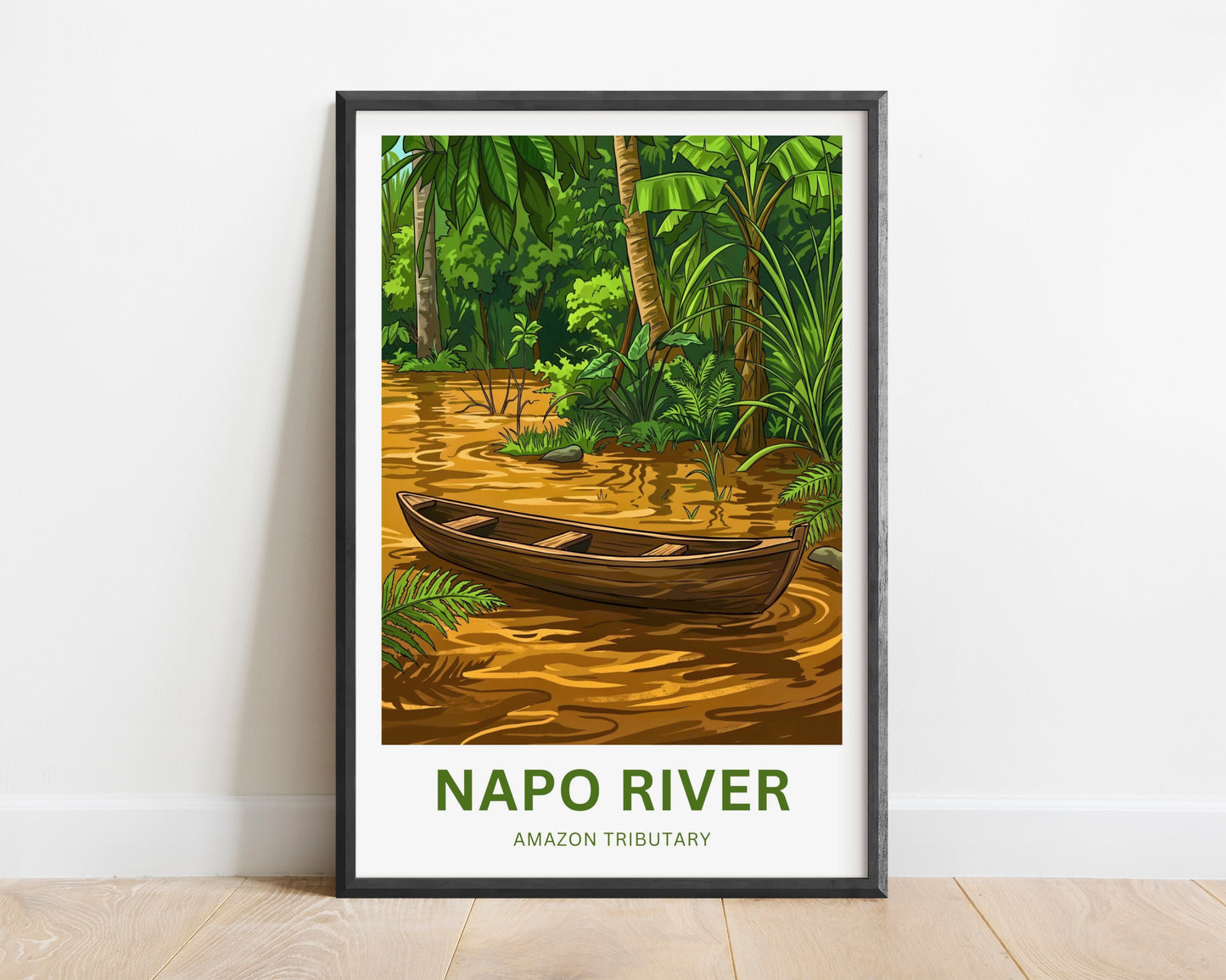 Napo River Travel Poster - Amazon Rainforest and Waters