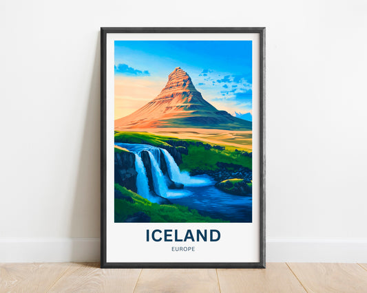 Iceland Travel Poster