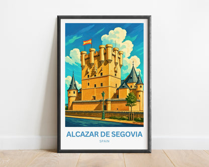 Alcázar de Segovia Travel Poster - Spain