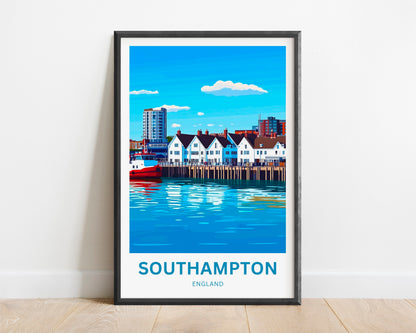 Southampton Travel Poster- The Coastal Heart of England